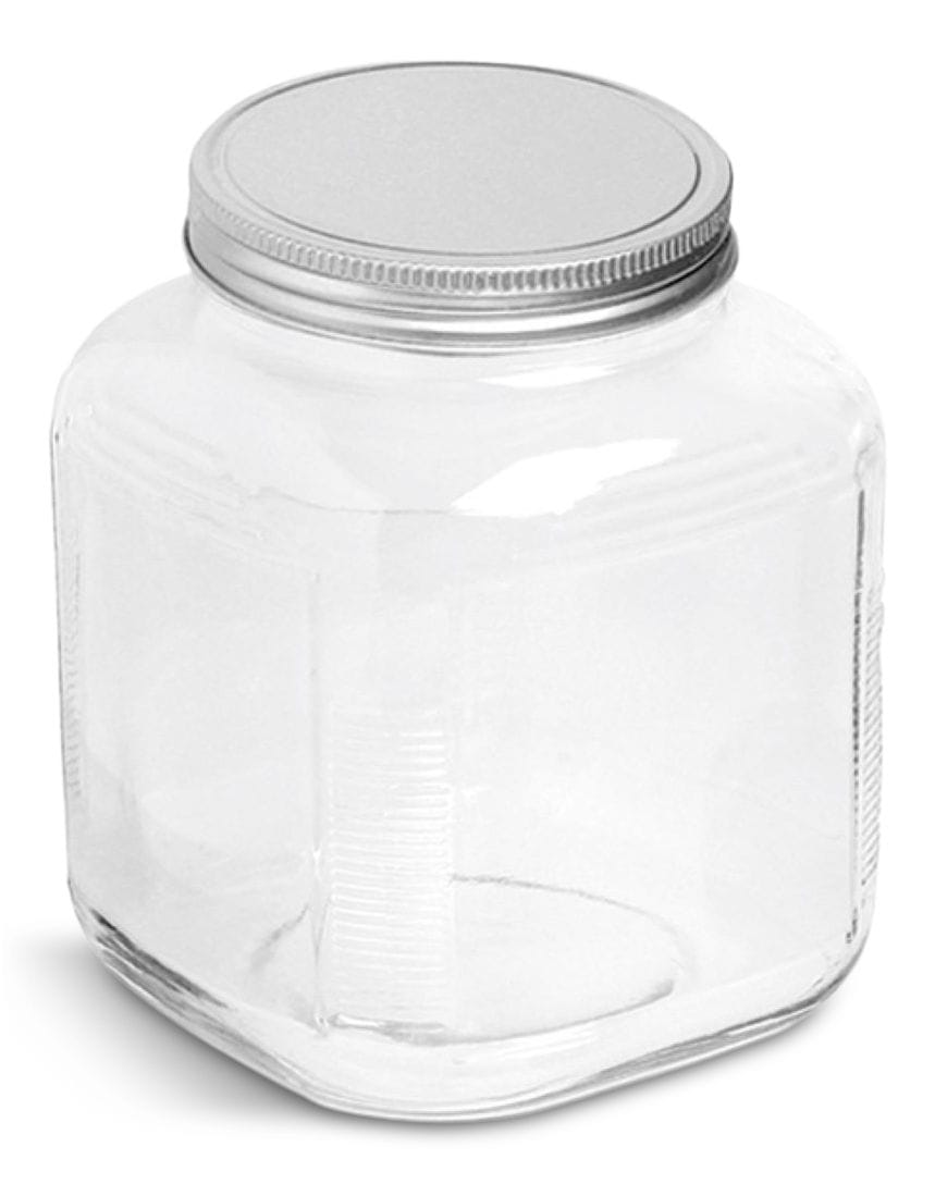 Anchor Hocking Cracker Jar, with Silver Lid, 1-Gal, Clear & Durable Glass