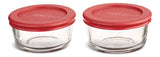 Anchor Hocking Glass Storage Container Set with Lids, 2 Count