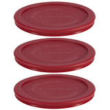 Anchor Hocking Plastic Lid Set, Red, 3-pc x 4-Cup