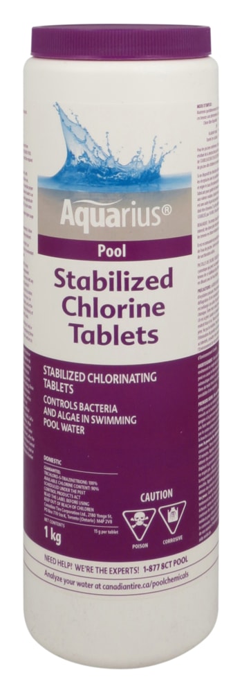Aquarius Stabilized Chlorine Tablets, 1-kg