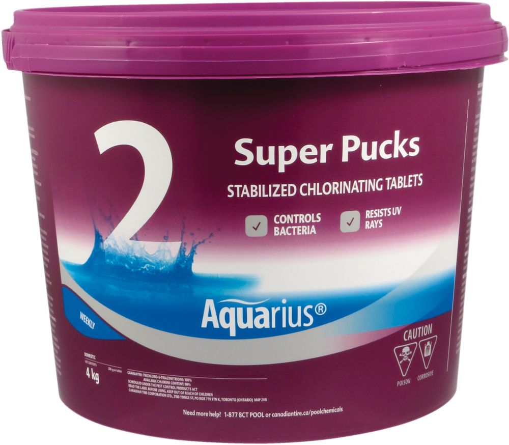 Aquarius Step 2 Super Pucks Water Stabilized Chlorinating Tablets, 4-kg