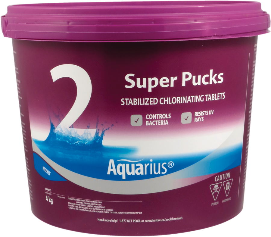 Aquarius Step 2 Super Pucks Water Stabilized Chlorinating Tablets, 4-kg