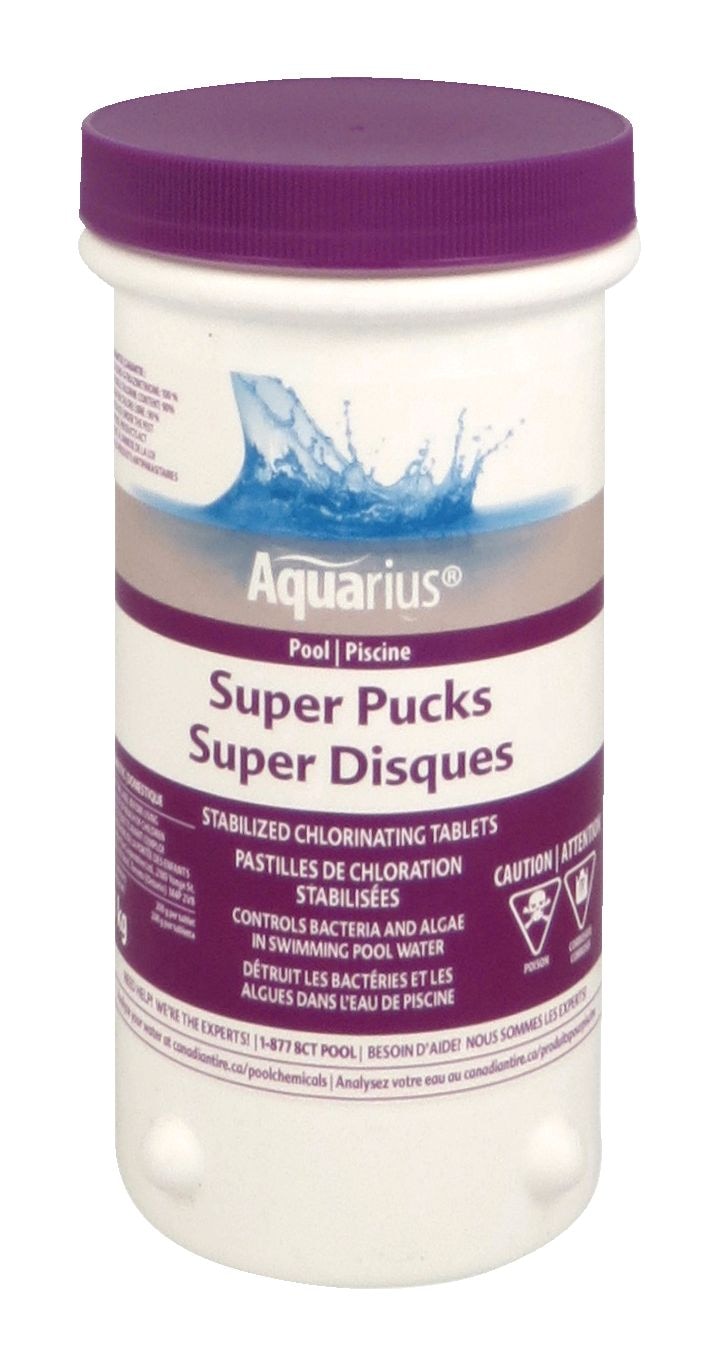 Aquarius Super Pucks Stabilized Chlorine Tablets, 1-kg