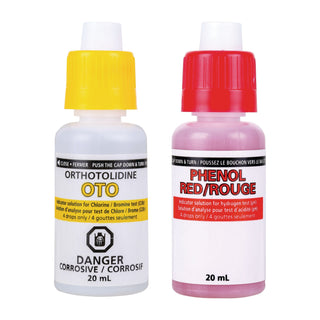 Aquarius Test Kit OTO & Phenol Refill Bottles, 20-mL