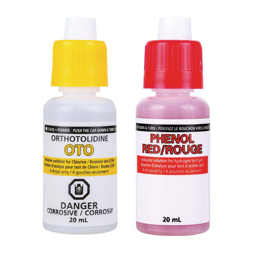 Aquarius Test Kit OTO & Phenol Refill Bottles, 20-mL