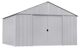 Arrow Classic 12x12-ft Flute Grey Steel Storage Shed