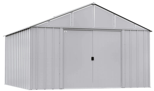 Arrow Classic 12x12-ft Flute Grey Steel Storage Shed