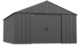 Arrow Classic 12x17-ft Charcoal Corrosion-Resistant Metal Shed