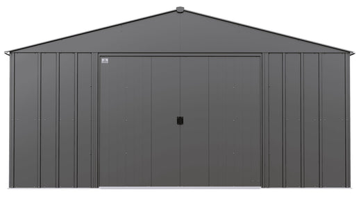 Arrow Classic 14x12-ft Charcoal Lockable Metal Shed
