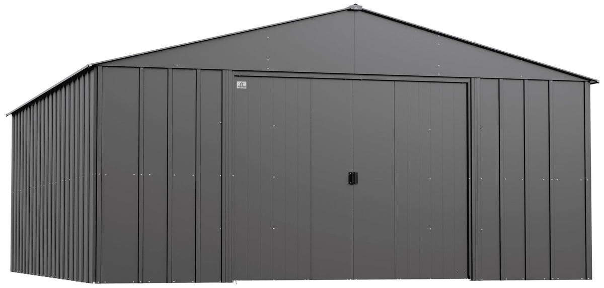 Arrow Classic 14x17-ft Charcoal Corrosion-Resistant Steel Shed