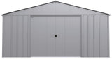 Arrow Classic 14x17-ft Flute Grey Corrosion-Resistant Metal Shed image 2