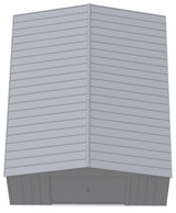 Arrow Classic 14x17-ft Flute Grey Corrosion-Resistant Metal Shed image 4
