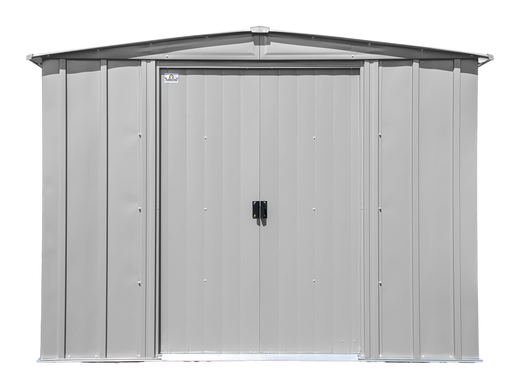 Arrow Classic 8x6-ft Flute Grey Galvanized Steel Storage Shed with Pitched Roof
