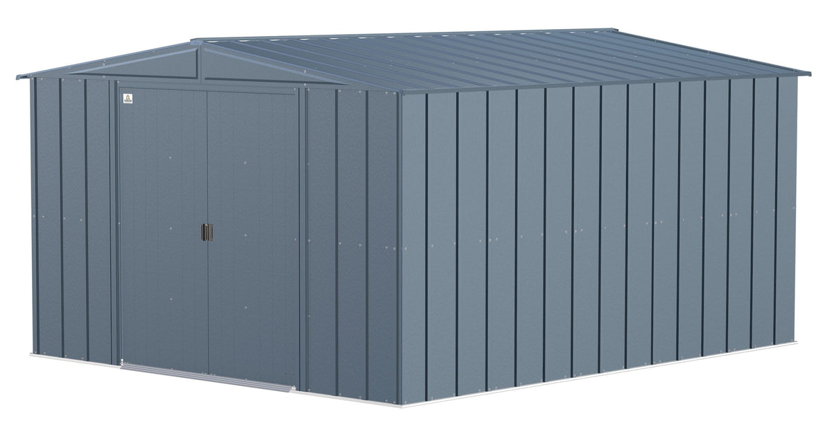 Arrow Classic Galvanized Steel Storage Shed, Blue Grey, 10-ft x 12-ft