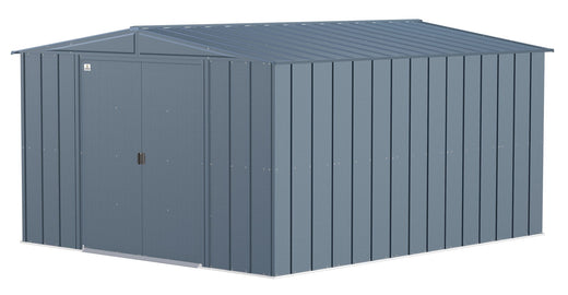 Arrow Classic Galvanized Steel Storage Shed, Blue Grey, 10-ft x 12-ft