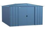 Arrow Classic Galvanized Steel Storage Shed, Blue Grey, 10-ft x 12-ft image 3