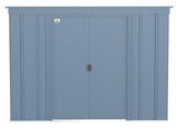 Arrow Classic Galvanized Steel Storage Shed, Blue Grey, 8-ft x 4-ft image 3
