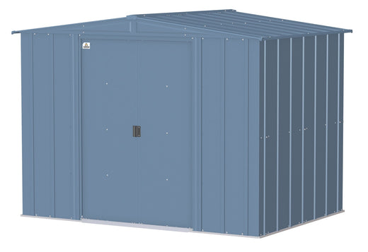 Arrow Classic Galvanized Steel Storage Shed, Blue Grey, 8-ft x 6-ft