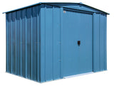 Arrow Classic Galvanized Steel Storage Shed, Blue Grey, 8-ft x 6-ft image 2