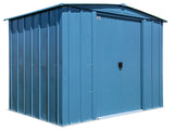 Arrow Classic Galvanized Steel Storage Shed, Blue Grey, 8-ft x 6-ft image 3