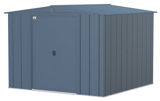Arrow Classic Galvanized Steel Storage Shed, Blue Grey, 8-ft x 8-ft