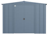Arrow Classic Galvanized Steel Storage Shed, Blue Grey, 8-ft x 8-ft image 4