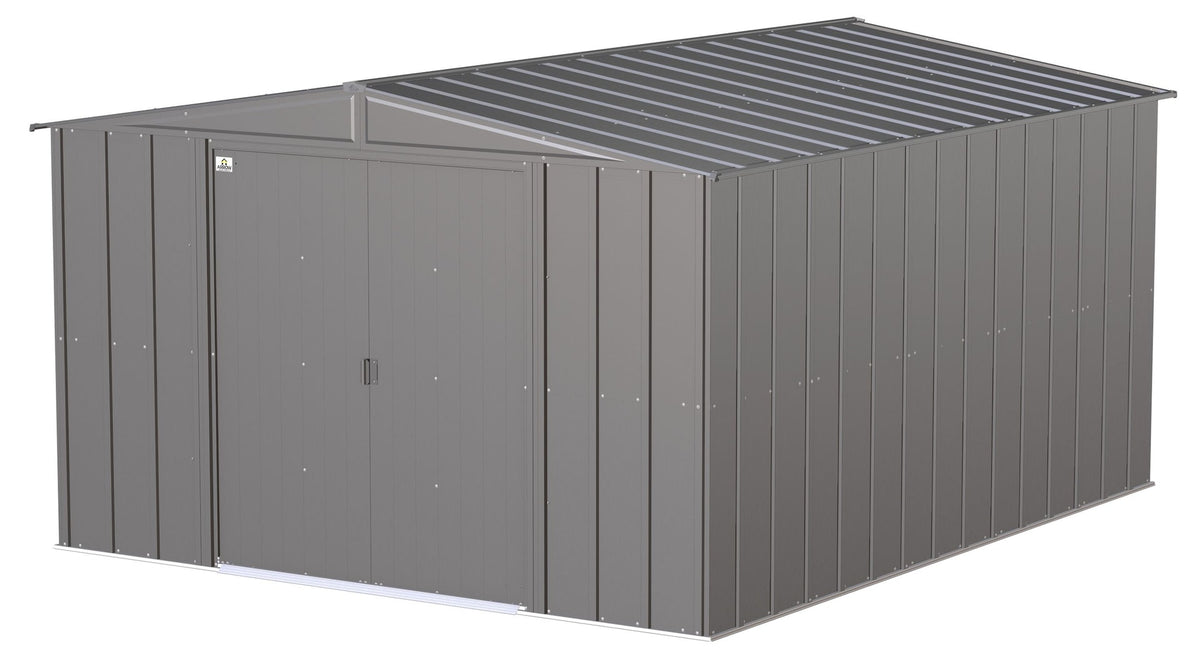 Arrow Classic Galvanized Steel Storage Shed, Charcoal, 10-ft x 12-ft
