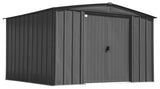 Arrow Classic Galvanized Steel Storage Shed, Charcoal, 10-ft x 12-ft image 2