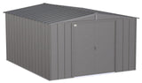 Arrow Classic Galvanized Steel Storage Shed, Charcoal, 10-ft x 12-ft image 4