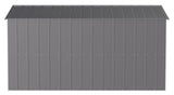 Arrow Classic Galvanized Steel Storage Shed, Charcoal, 10-ft x 12-ft image 6