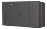 Arrow Classic Galvanized Steel Storage Shed, Charcoal, 10-ft x 4-ft