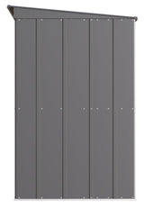 Arrow Classic Galvanized Steel Storage Shed, Charcoal, 10-ft x 4-ft image 4