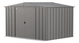 Arrow Classic Galvanized Steel Storage Shed, Charcoal, 10-ft x 8-ft image 2