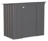 Arrow Classic Galvanized Steel Storage Shed, Charcoal, 6-ft x 4-ft image 2