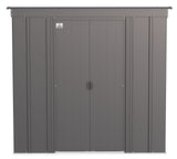 Arrow Classic Galvanized Steel Storage Shed, Charcoal, 6-ft x 4-ft image 3
