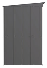 Arrow Classic Galvanized Steel Storage Shed, Charcoal, 6-ft x 4-ft image 4