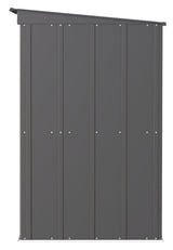Arrow Classic Galvanized Steel Storage Shed, Charcoal, 6-ft x 4-ft image 5