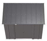 Arrow Classic Galvanized Steel Storage Shed, Charcoal, 6-ft x 4-ft image 6