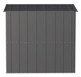 Arrow Classic Galvanized Steel Storage Shed, Charcoal, 6-ft x 4-ft image 8