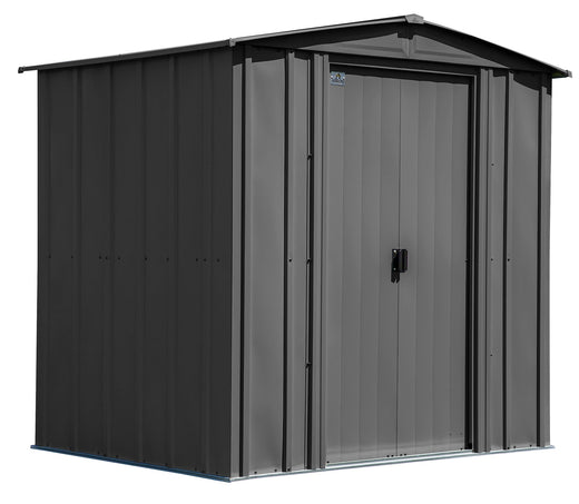 Arrow Classic Galvanized Steel Storage Shed, Charcoal, 6-ft x 5-ft