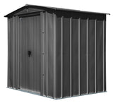 Arrow Classic Galvanized Steel Storage Shed, Charcoal, 6-ft x 5-ft image 2