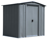 Arrow Classic Galvanized Steel Storage Shed, Charcoal, 6-ft x 5-ft image 3
