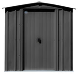 Arrow Classic Galvanized Steel Storage Shed, Charcoal, 6-ft x 5-ft image 5