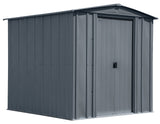 Arrow Classic Galvanized Steel Storage Shed, Charcoal, 6-ft x 7-ft image 3