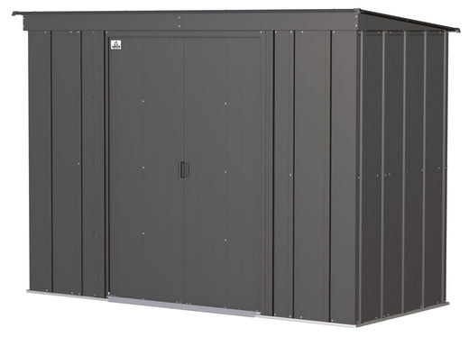 Arrow Classic Galvanized Steel Storage Shed, Charcoal, 8-ft x 4-ft
