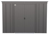 Arrow Classic Galvanized Steel Storage Shed, Charcoal, 8-ft x 4-ft image 3
