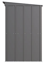 Arrow Classic Galvanized Steel Storage Shed, Charcoal, 8-ft x 4-ft image 4