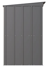 Arrow Classic Galvanized Steel Storage Shed, Charcoal, 8-ft x 4-ft image 5