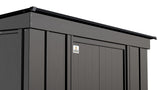 Arrow Classic Galvanized Steel Storage Shed, Charcoal, 8-ft x 4-ft image 7
