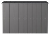 Arrow Classic Galvanized Steel Storage Shed, Charcoal, 8-ft x 4-ft image 8
